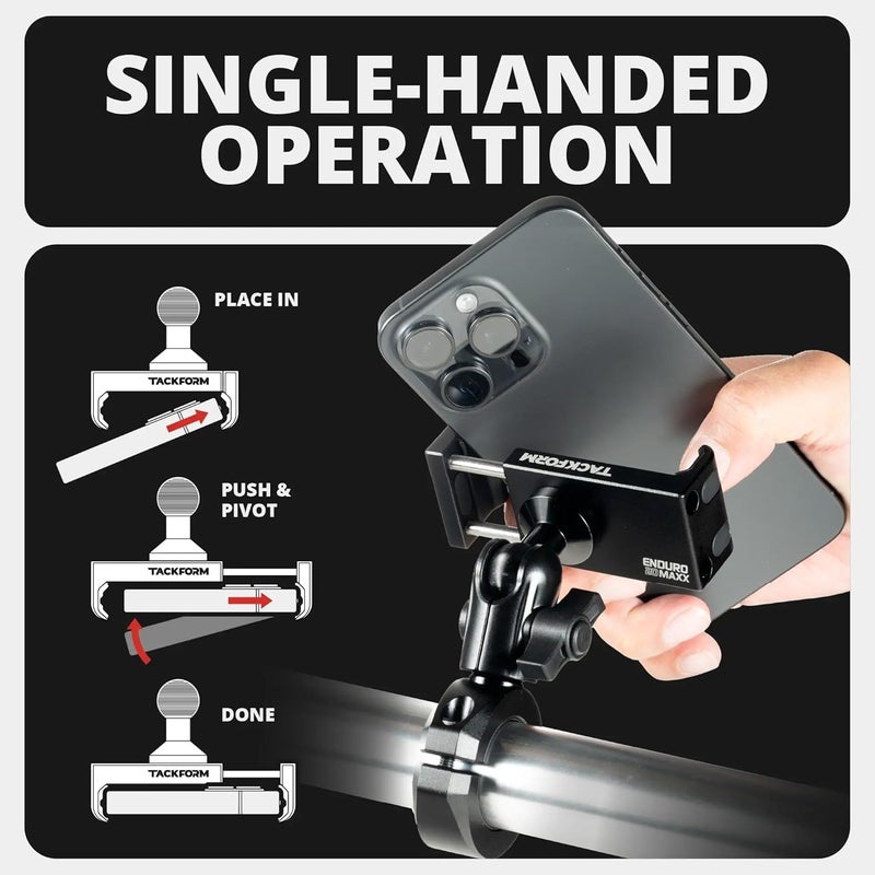 Tackform Metal Motorcycle Mount for Phone - Enduro Series - Image 5